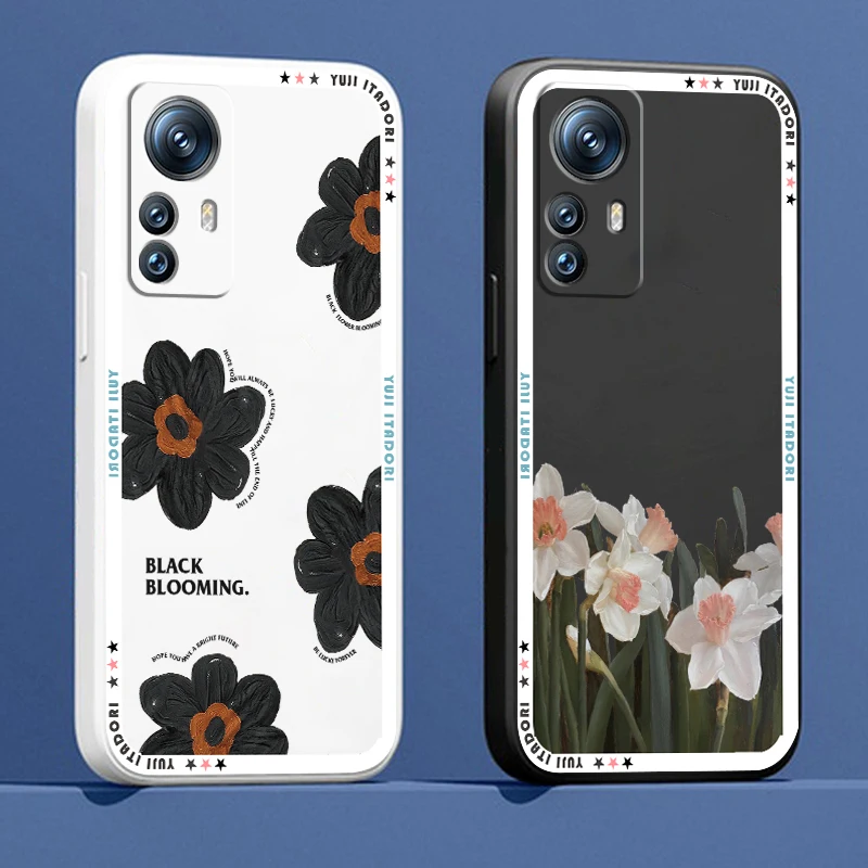 

Phone Case For Xiaomi Mi 12T 12S 12 12X 11i 11T 11 10 10S 10T Pro Lite Ultra 5G Flower Luxury Scene Art Cute Liquid Rope Funda
