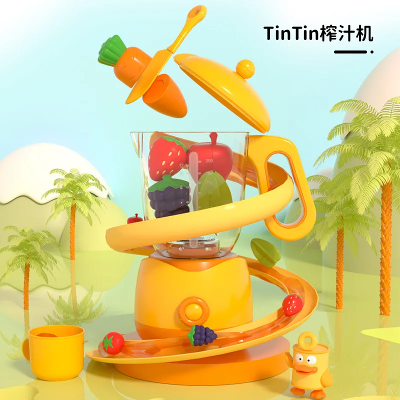 

Миниатюрный образовательный миксер, соковыжималка, детская мультяшная имитация, кухонное приспособление, ролевая игра, игрушка для мальчиков и девочек, подарок