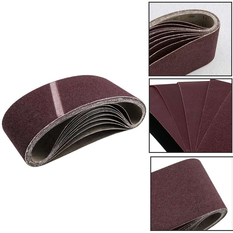 

10Pcs 100X610mm Sanding Belts Sandpaper Abrasive Bands For Sander Power Rotary Tools For Dremel Accessories