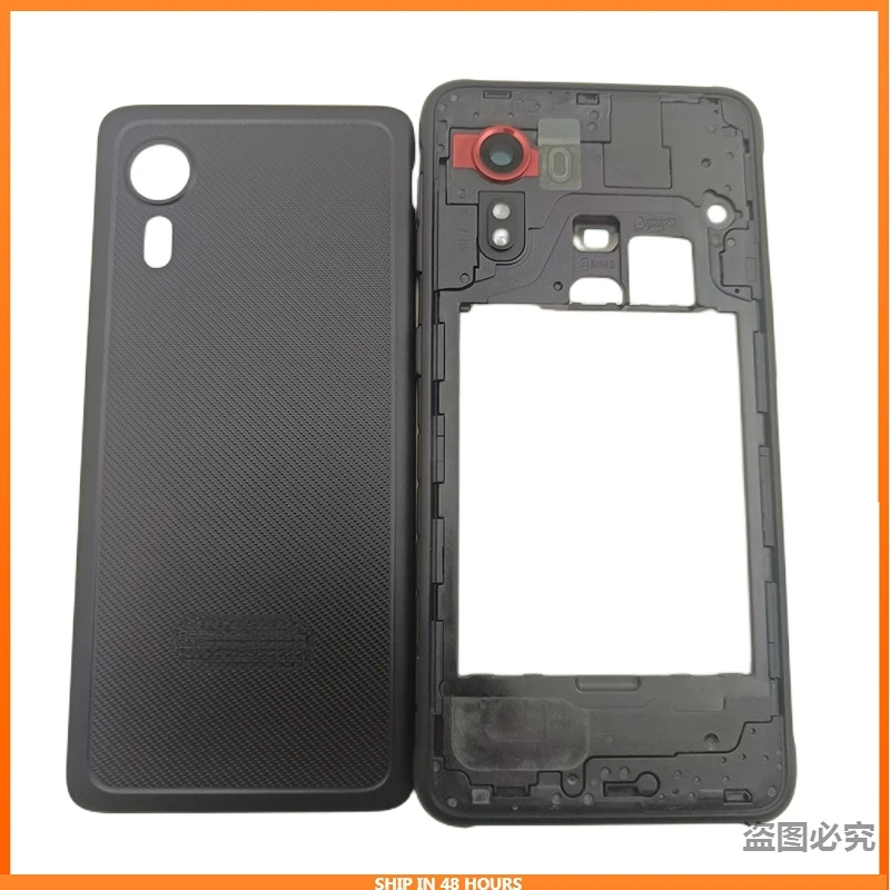 Корпус для Samsung Galaxy Xcover 5 G525 G525F средняя рамка пластина + Крышка батарейного отсека задняя крышка Запасные части крышка