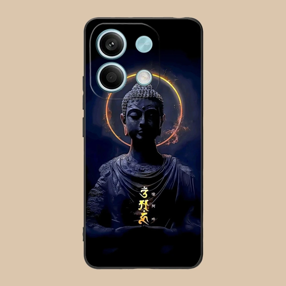 Чехол для мобильного смартфона Buddyism Xiaomi Redmi 14 13 13C 12 12C 10 10C A1 A2 A3 Plus 5G черный мягкий