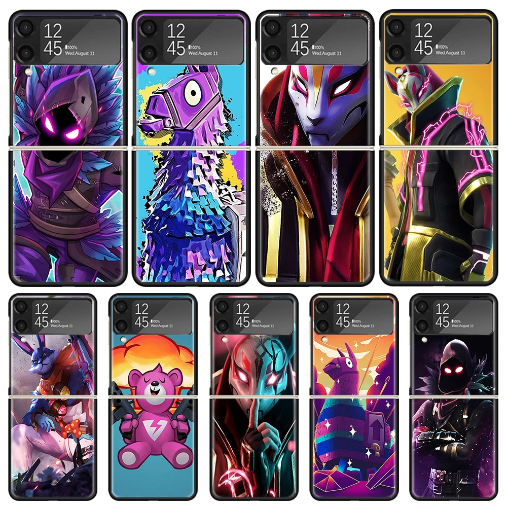 Чехол для телефона Game Battle-Royals Samsung Galaxy Z Flip6 5G Flip4 Flip5 Flip3 черный чехол-книжка 6 5 4 3 PC