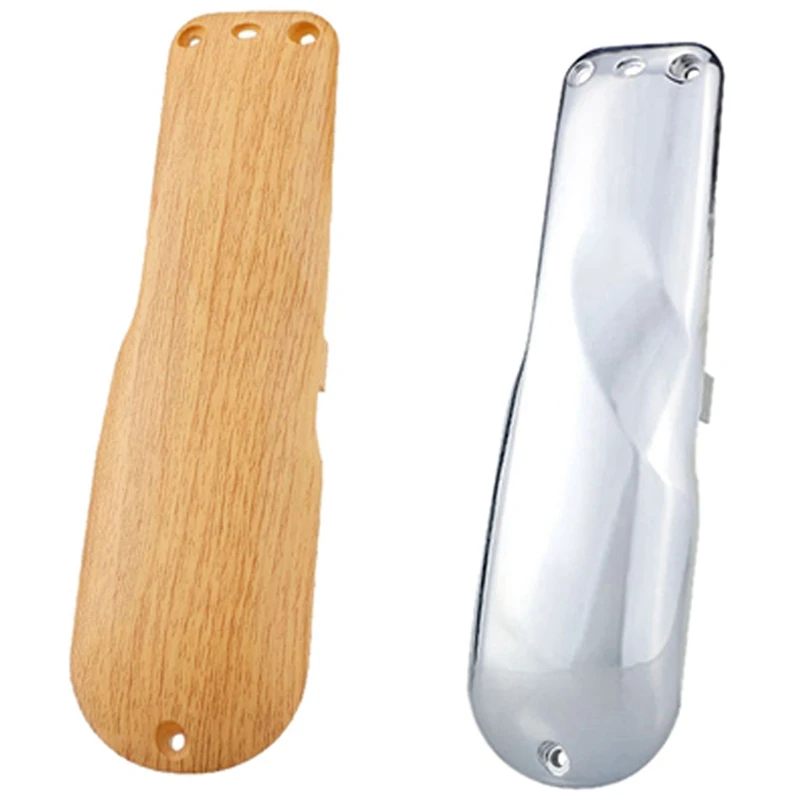 

2 Pcs Barber Electric Clipper Front Cover Hair Trimmer Cover Tools Hair Clipper Cover,Wood Grain & Silver