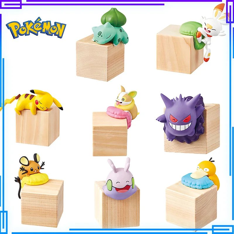 

Rement Pokemon Model Kits Gengar Pikachu Bulbasaur Scorbunny Psyduck Goomy Anime Action Figures Cute Room Decor Kawali Doll Toy