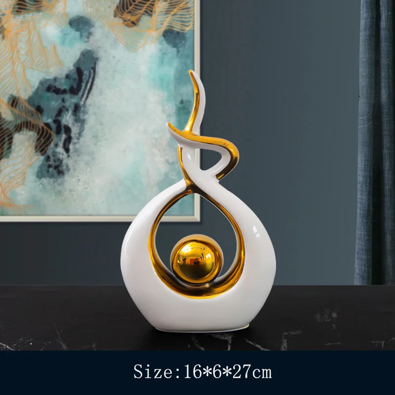 Керамическое украшение для дома фигурки украшения абстрактная статуя