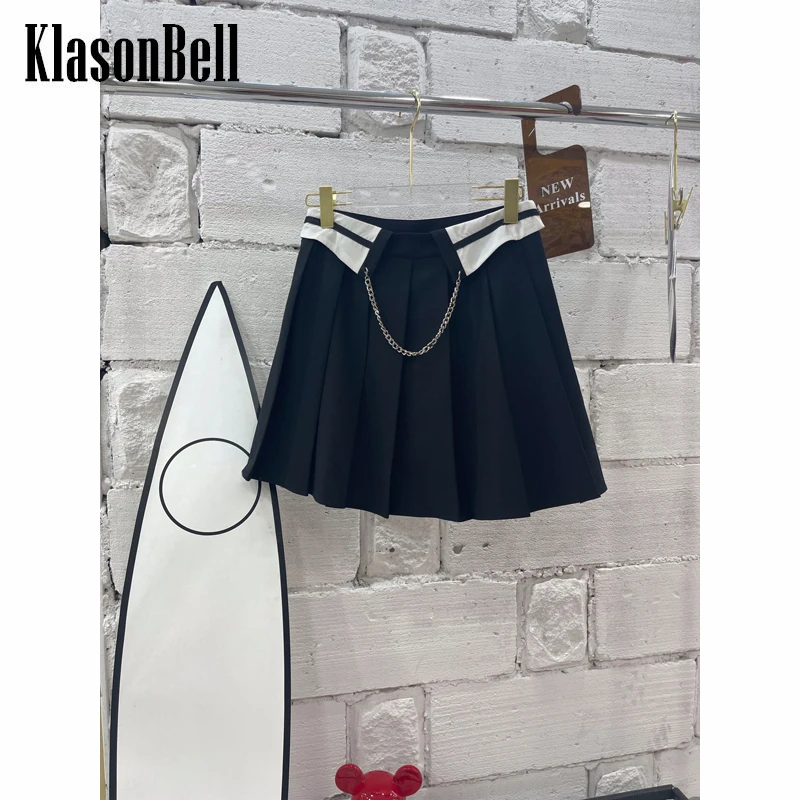 

7,18 KlasonBell модная женская джинсовая мини-юбка с разрезом и вышивкой