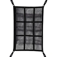 car ceiling storage net pocket roof organizer for suv adjustable double layer mesh suv roof organizer for putting tent quilt