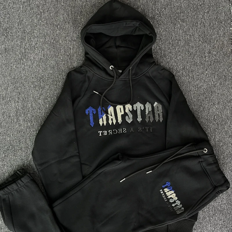 

Streetwear Top Quality Embroidered Men's Hoodie Trapstar Shooters Hooded Tracksuit London Jogging Pants Male Clothing