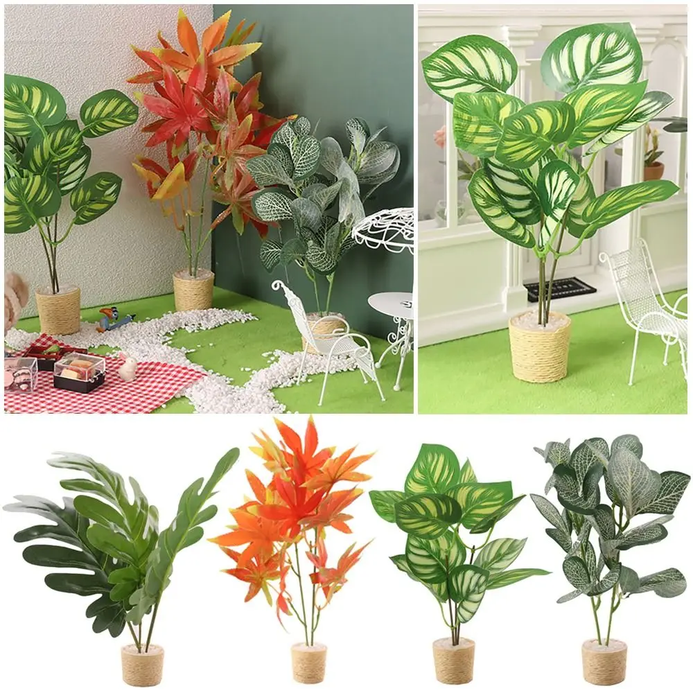 

Playing House Scene Model Ornament Miniature Greenery Potted Doll Accessories Simulation Flowers Dollhouse Plant Bonsai