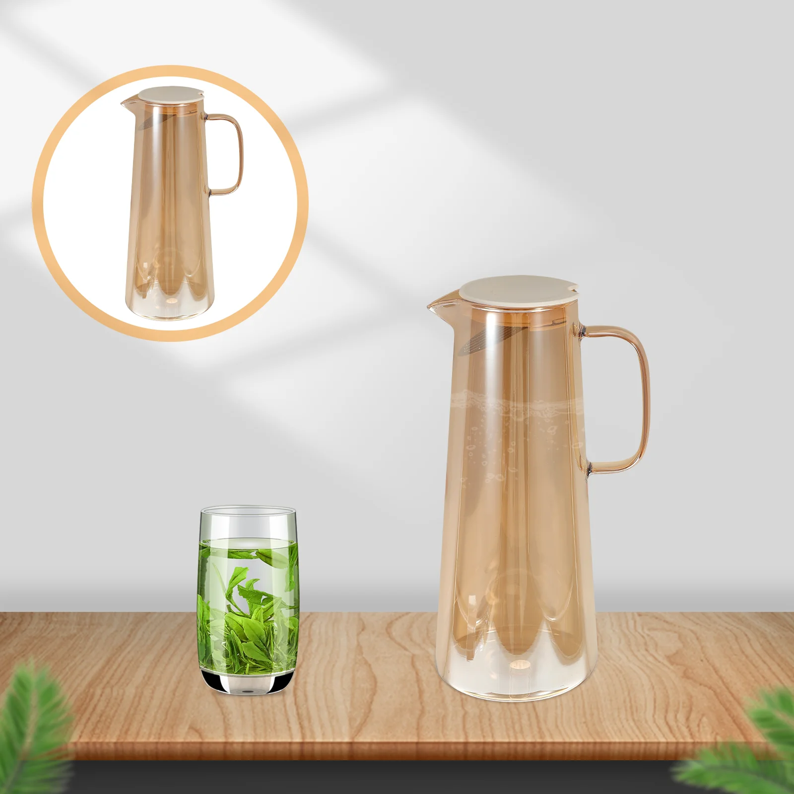 

Water Pitcher Beverage Jug Jar Pitchers Cold Hot Drink Covered Teapot Kettle Lemonade Iced Tea Ice