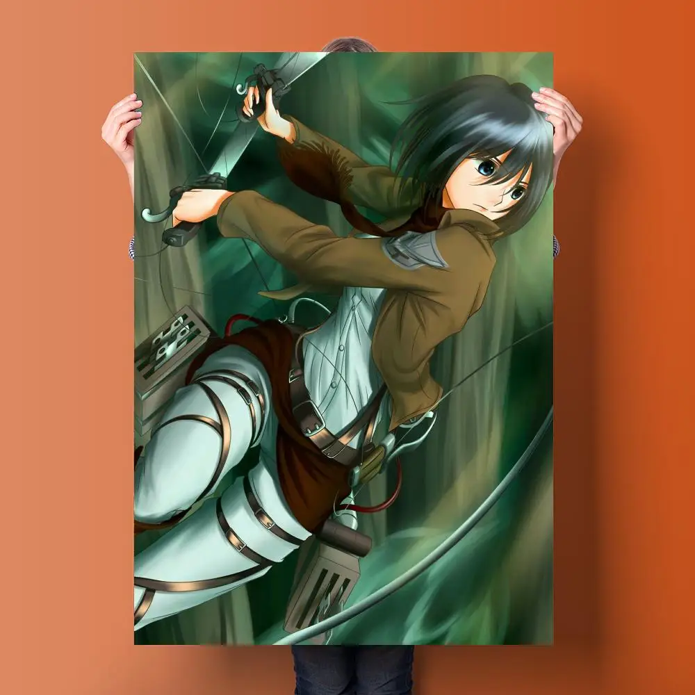 Mikasa ackerman мультяшный плакат печать на стене Художественная Картина холсте для