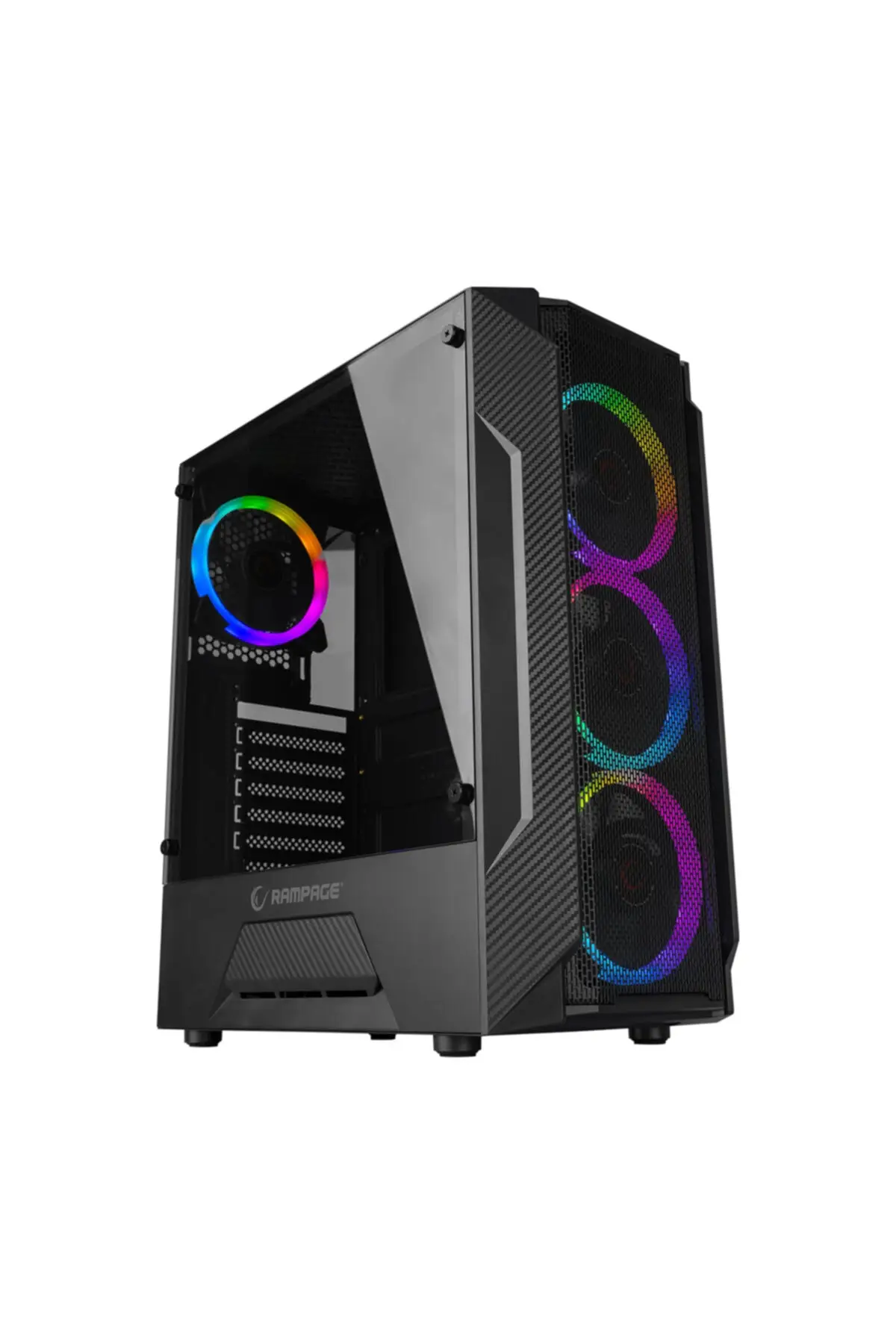 

Fusion 4 Pieces Rainow Fan Black Tempered Glass Gaming Case