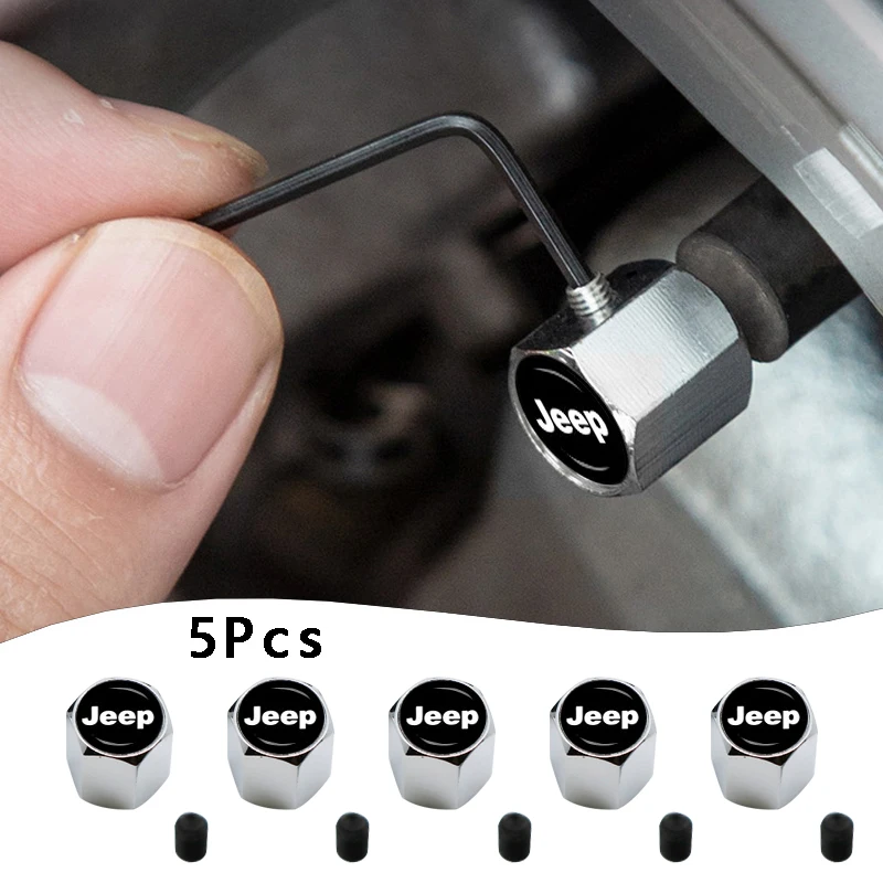 

4Pcs Car Air Dust Proof Tire Valve Stem Dust Caps For JEEPs Grand Cherokee WJ WK WK2 KJ KK Compass libertad Wrangler TJ JK de 2