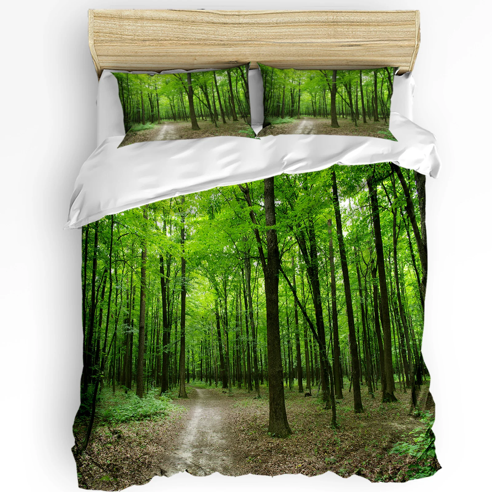 

3pcs Bedding Set Green Forest Nature Home Textile Duvet Cover Pillow Case Boy Kid Teen Girl Bedding Covers Set