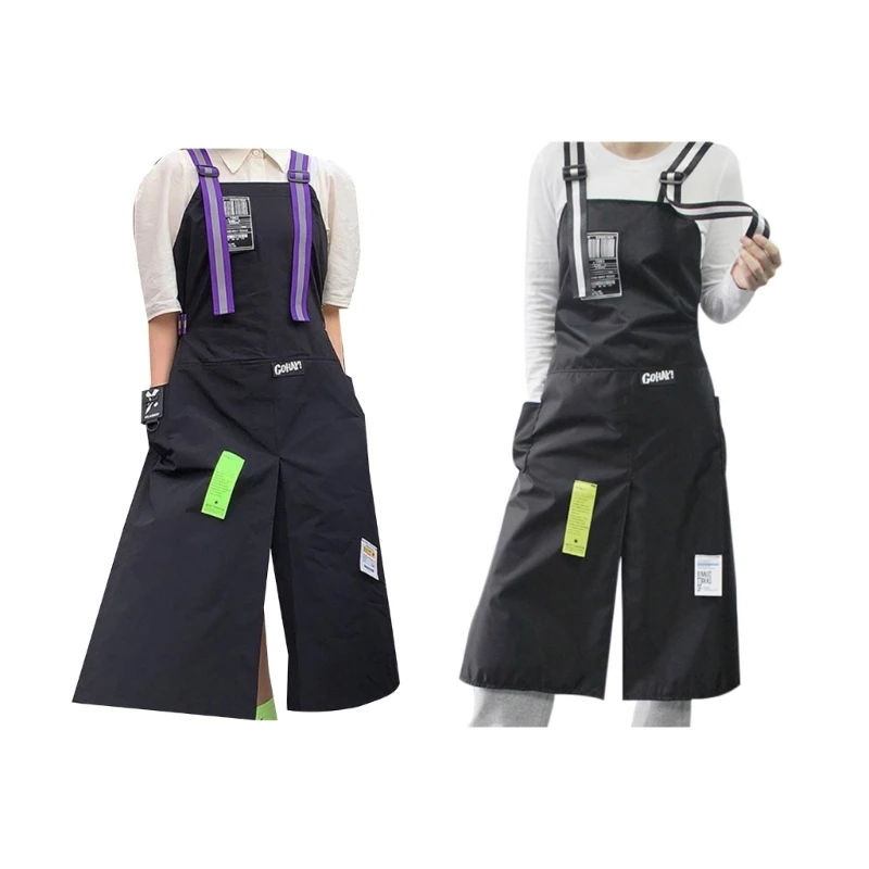 

Nylon Apron with Pockets Adjustable Multifunction Waterproof Aprons Supplies for Kitchen Cooking Painting Present Gift