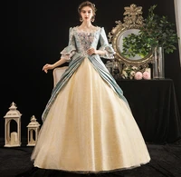 high quality european medieval vintage dress noble women customizable princesscosplay costume green prom ball gown evening dress