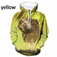 2022 new fashion womenmen 3d printed hoodie cute owl hoodie hoodie sweatshirt top