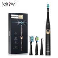 fairywill electric toothbrush sonic d3 usb charge toothbrushes waterproof 3 brushheads 1 interdental brush low battery indicator
