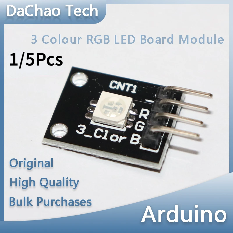 

1/5Pcs KY-009 3 Colour RGB SMD LED Board Module 5050 Full Color LED DC 5V for Arduino Diy Kit 37 In 1 Sensor Module