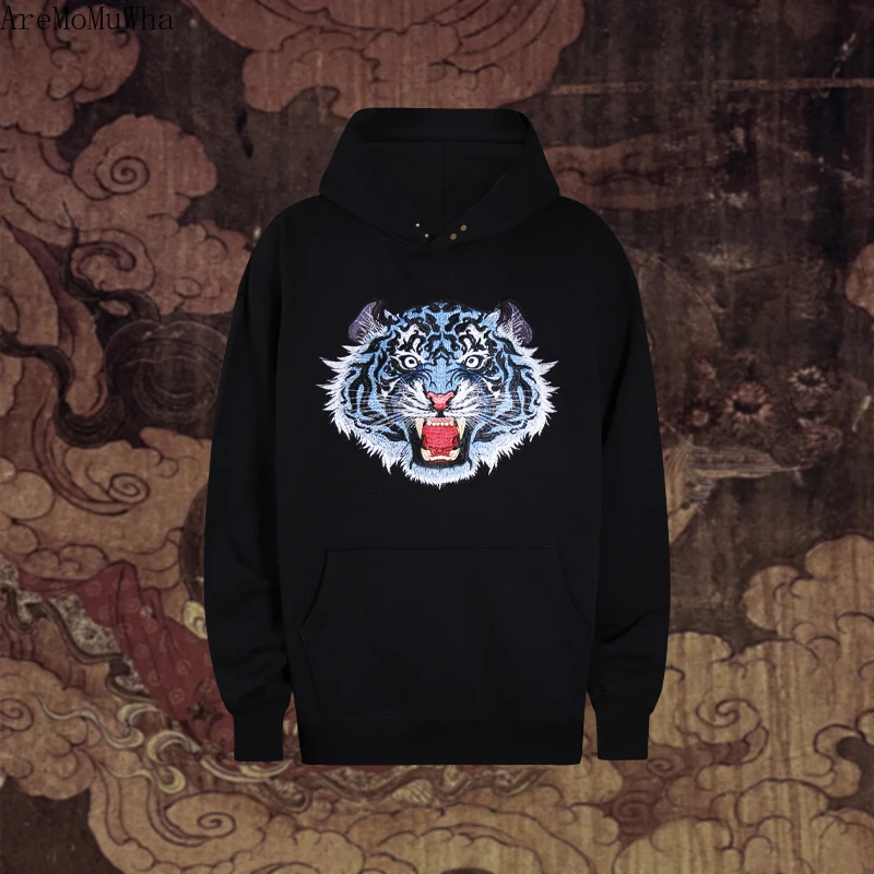 

NEW Double Thread·Water Tiger Popular Style·Renyin Tiger Year Embroidered Luminous Large Size Hoodie Welfare Streetwear S-3XL