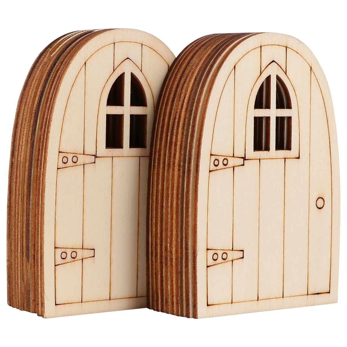 

20 pcs Wood Miniature Decoration Wooden Fairy Door