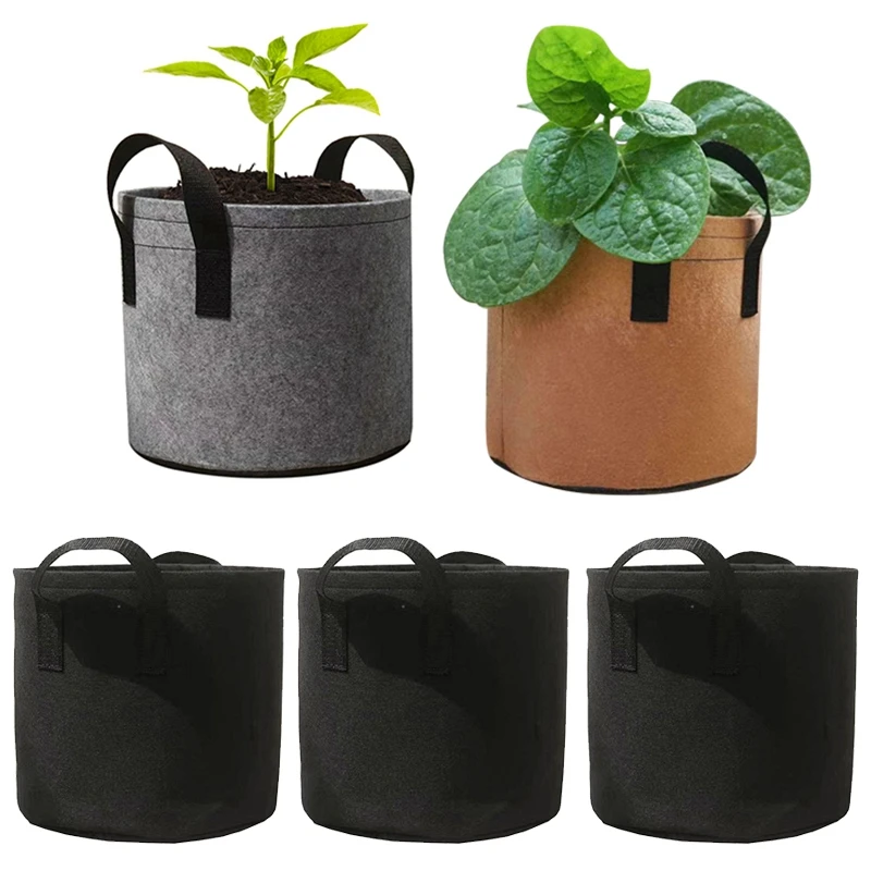 

Садовые сумки для выращивания, тканевый горшок для выращивания, фетровые уличные садовые горшки, тканевые сумки для выращивания с ручкой, д...