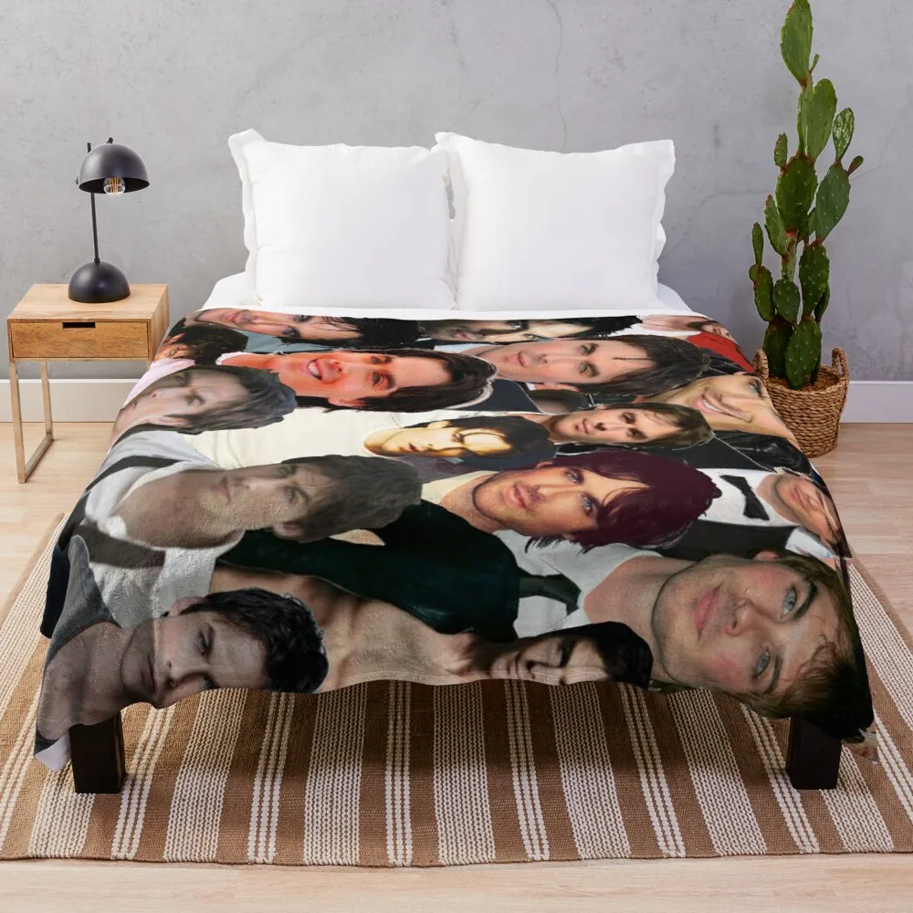 

Ian Somerhalder Photo Collage Throw Blanket Summer blanket jacquard blankets ands