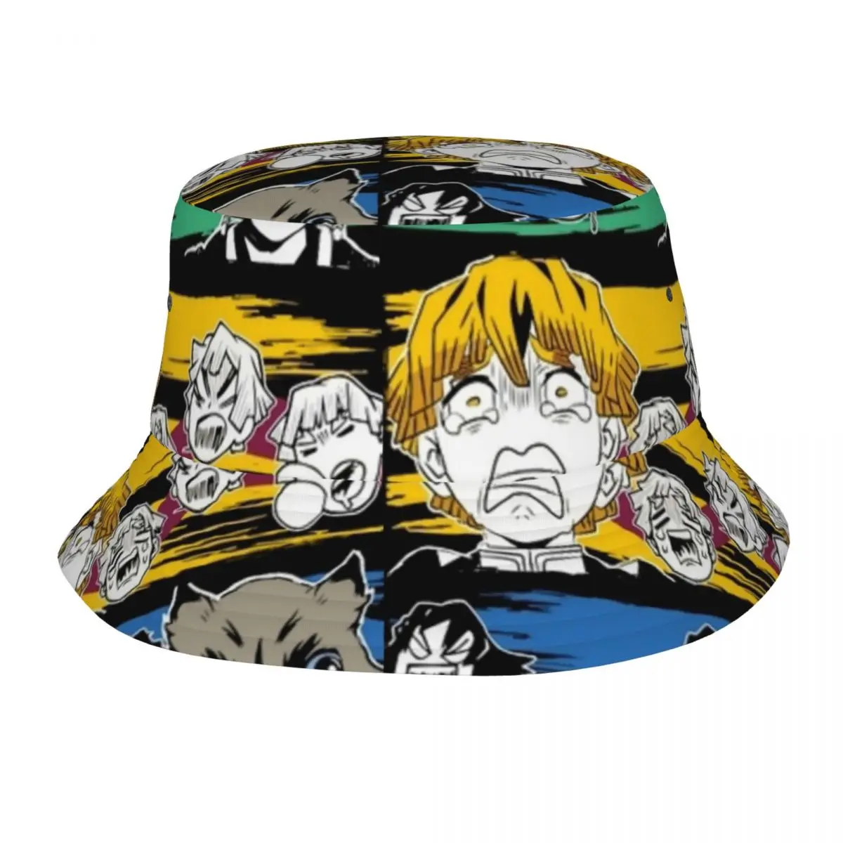 

Панама juютодобренная унисекс, пляжная шляпа от солнца для убийц демонов, уличная одежда для отдыха на открытом воздухе, шляпа с изображение...