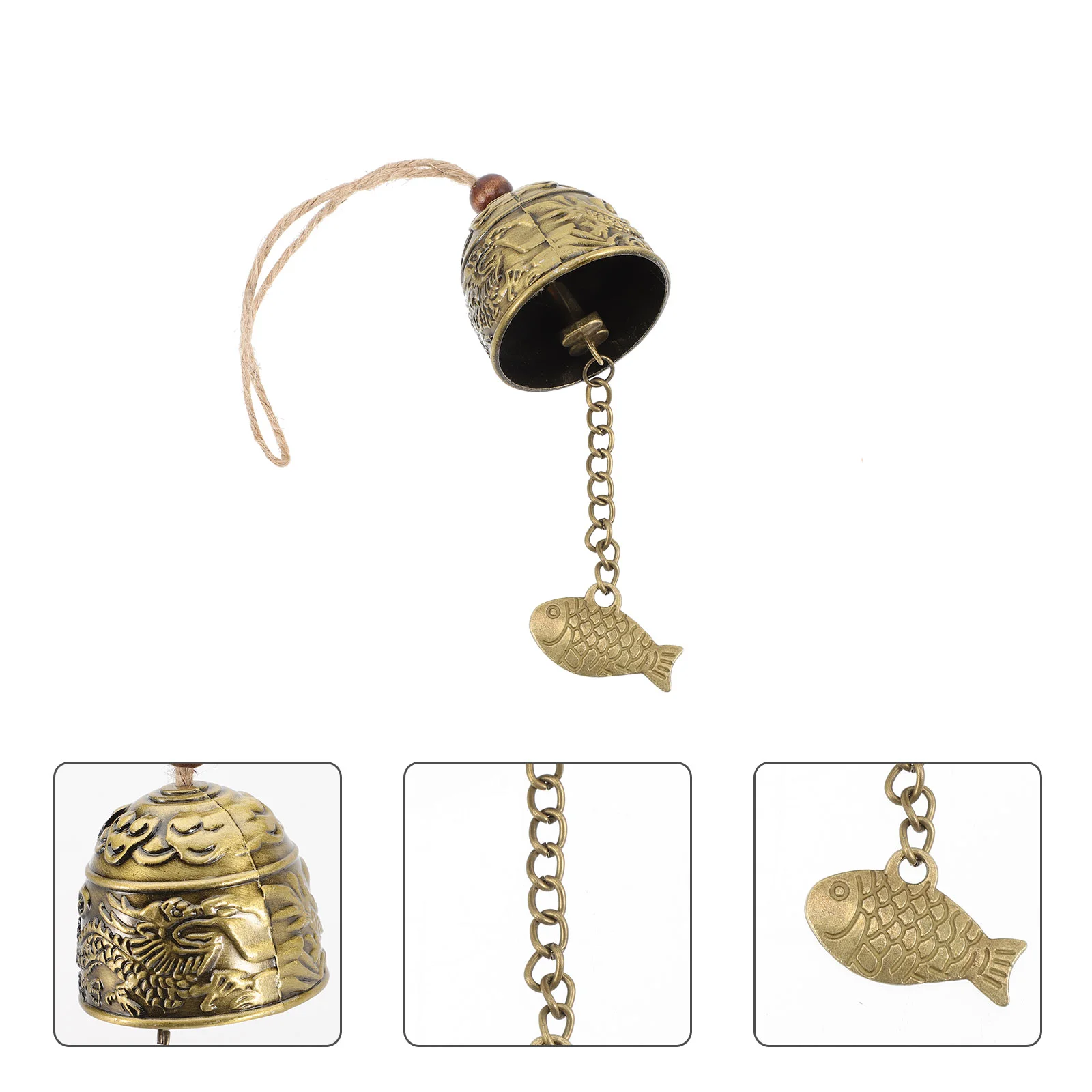 

Metal Bells Chinese Bell Windchimes Outdoors Chinese Blessing Pendant Household Decor St Benedict Crucifix Small