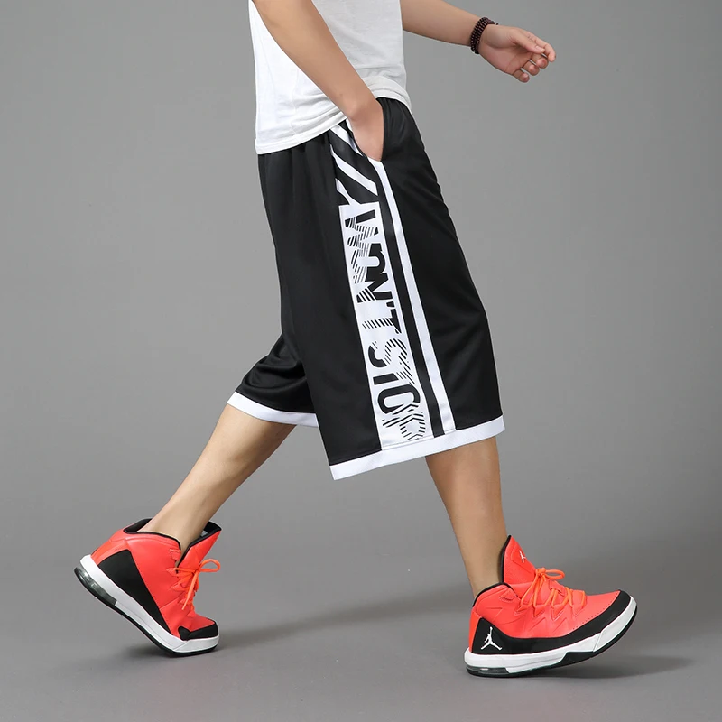 

New Arrival Fashion Summer Thin Straight Men's Basketball Casual Over Knee Breathable Running Shorts Large Size XL 2XL 3XL 4XL