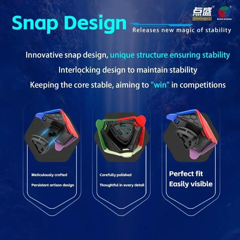 [ECube] DianSheng галактика киломиккорд магнитные наклейки 2x2 магический куб Megaminx