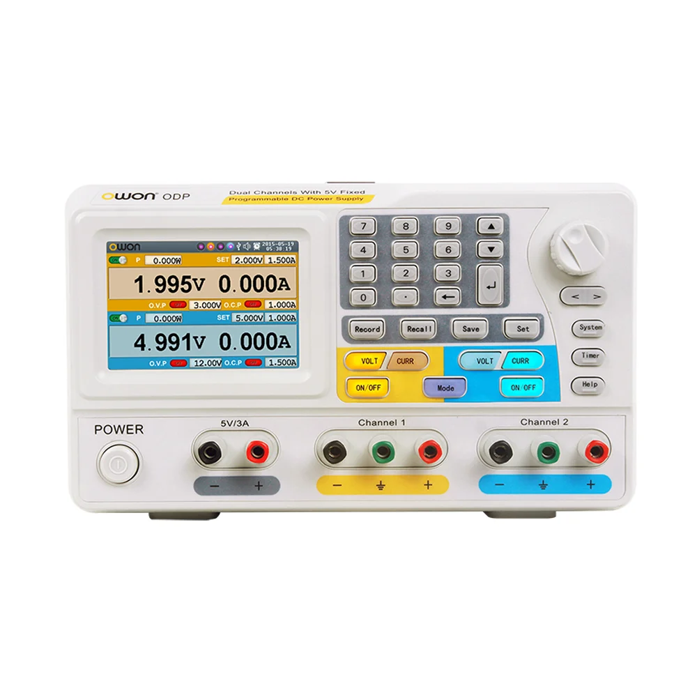 

Owon ODP3032 195W 0~30V 0~3A 3 Channels With 5V Fixed Programmable DC Power Supply 195W 0-30V