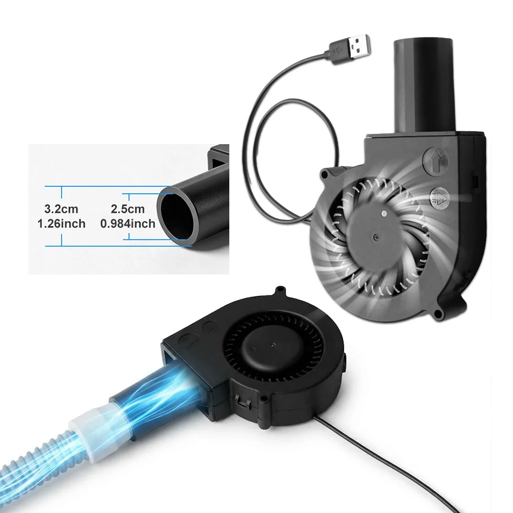 Фото Портативный комплект для сушки и очистки CPAP-шлангов 2,5 см: USB-турбовентилятор для стандартных CPAP-трубок 2,2 см/22 мм для очистки BIPAP-устройств №2