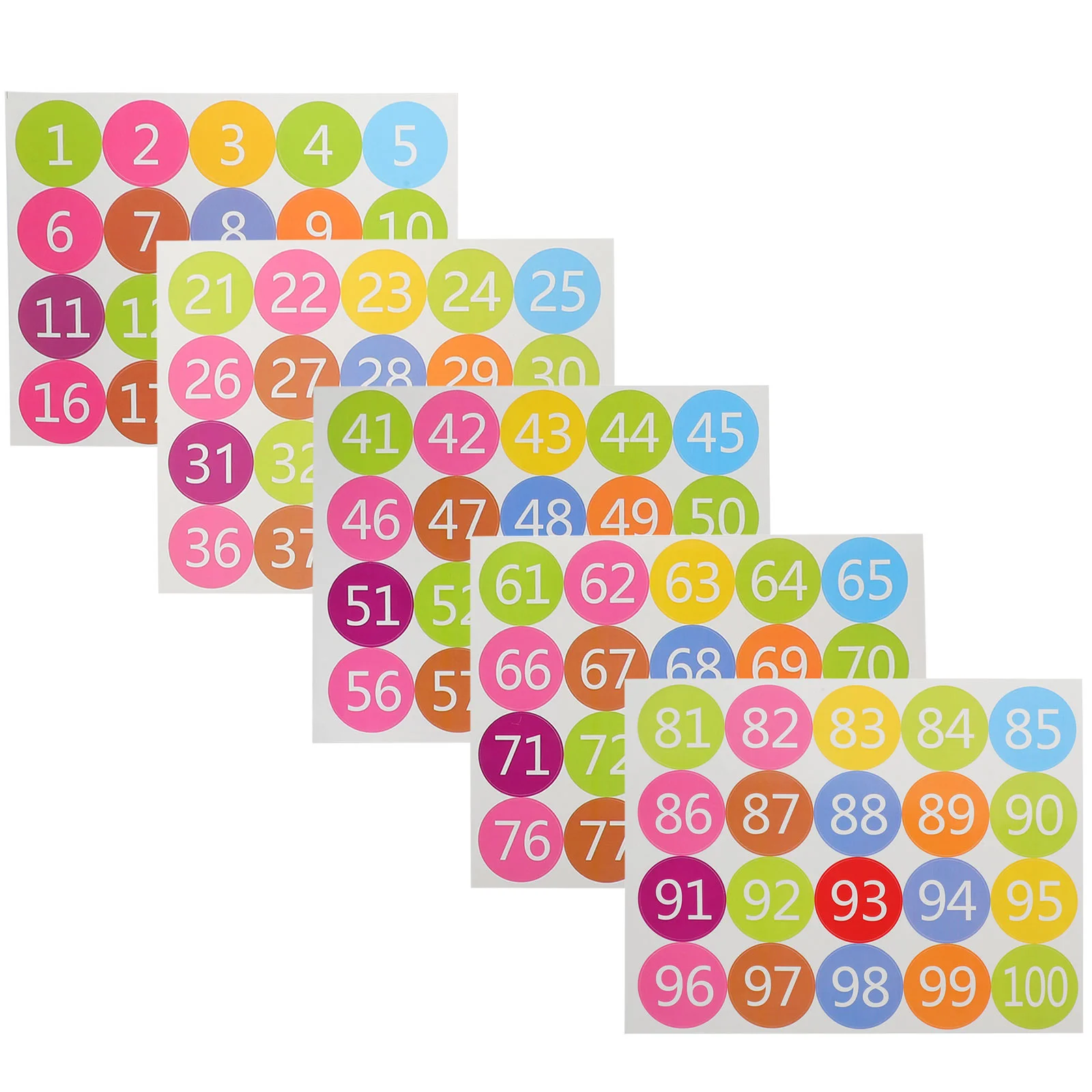 

100 шт., цветные этикетки-наклейки на полку