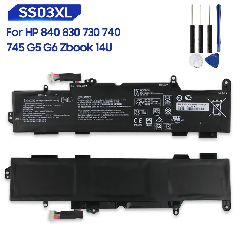Фото Новая сменная батарея SS03XL для HP 840 830 730 740 745 G5 G6 HSTNN-LB8G Zbook 14U