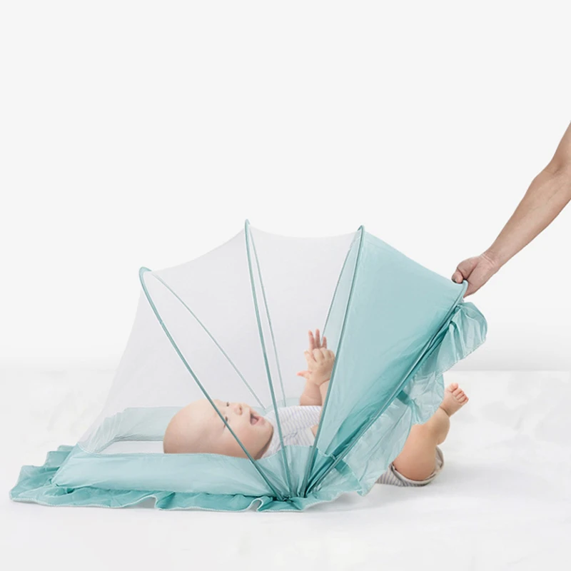 

Portable Folding Baby Crib Mosquito Net Tent Portable Free Installation Hammock Blackout Sleeping Net Summer