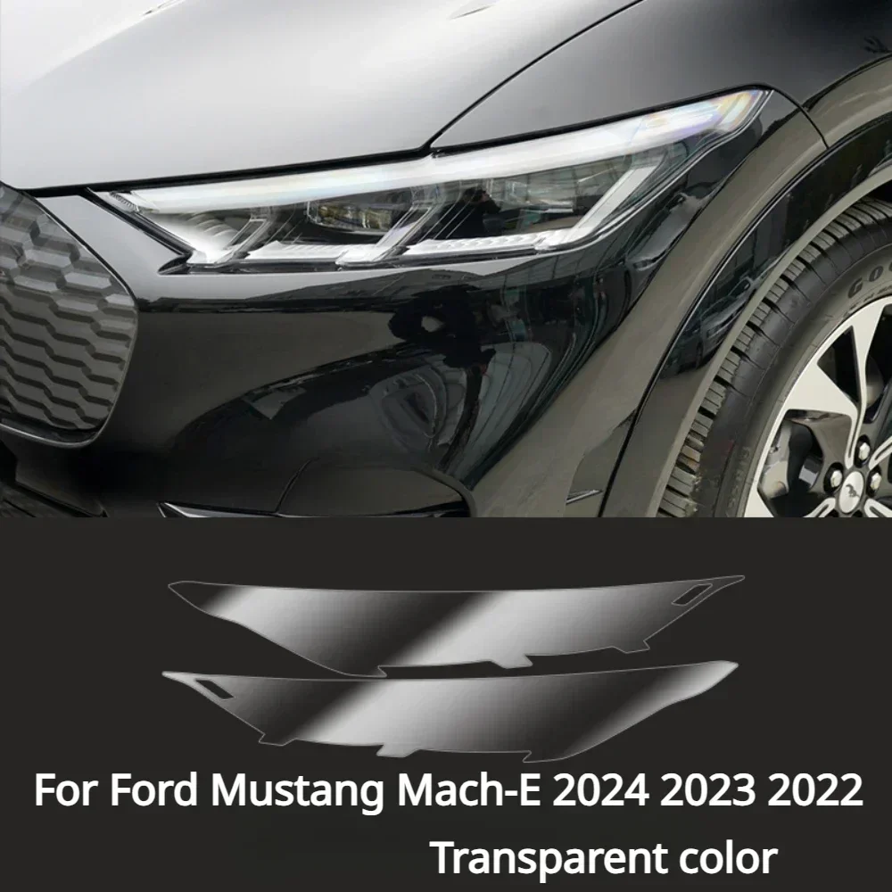 Фото Для Ford Mustang Mach-E 2024 2023 2022, внешние аксессуары, фара, защита от царапин, ТПУ, PPF, защитная ремонтная пленка от царапин №1