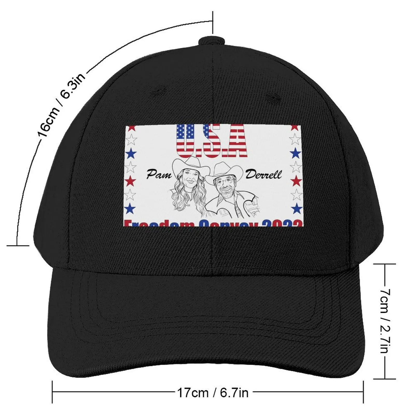 США Freedom Convoy 2022 - Pam Бейсбольная кепка Derrell на день рождения Рождество шляпа