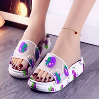2022 new summer fruits slipper women sweet non slip clear slides wedges indoor house bathroon shoes ladies cute outside sandals