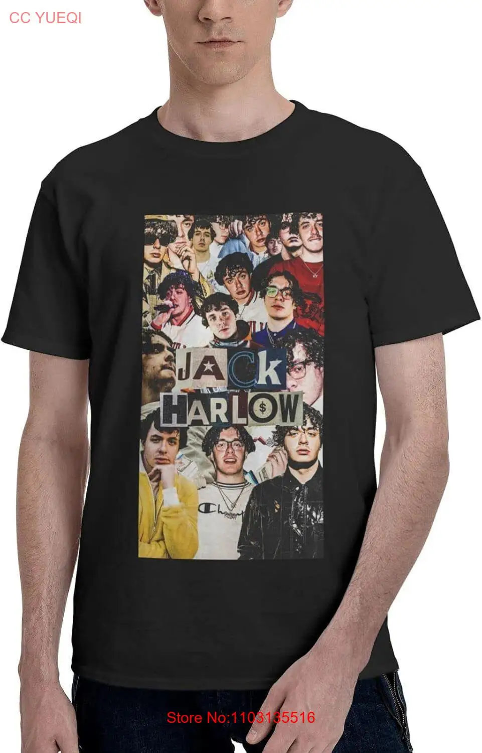 Мужская хлопковая футболка с коротким рукавом и графическим принтом