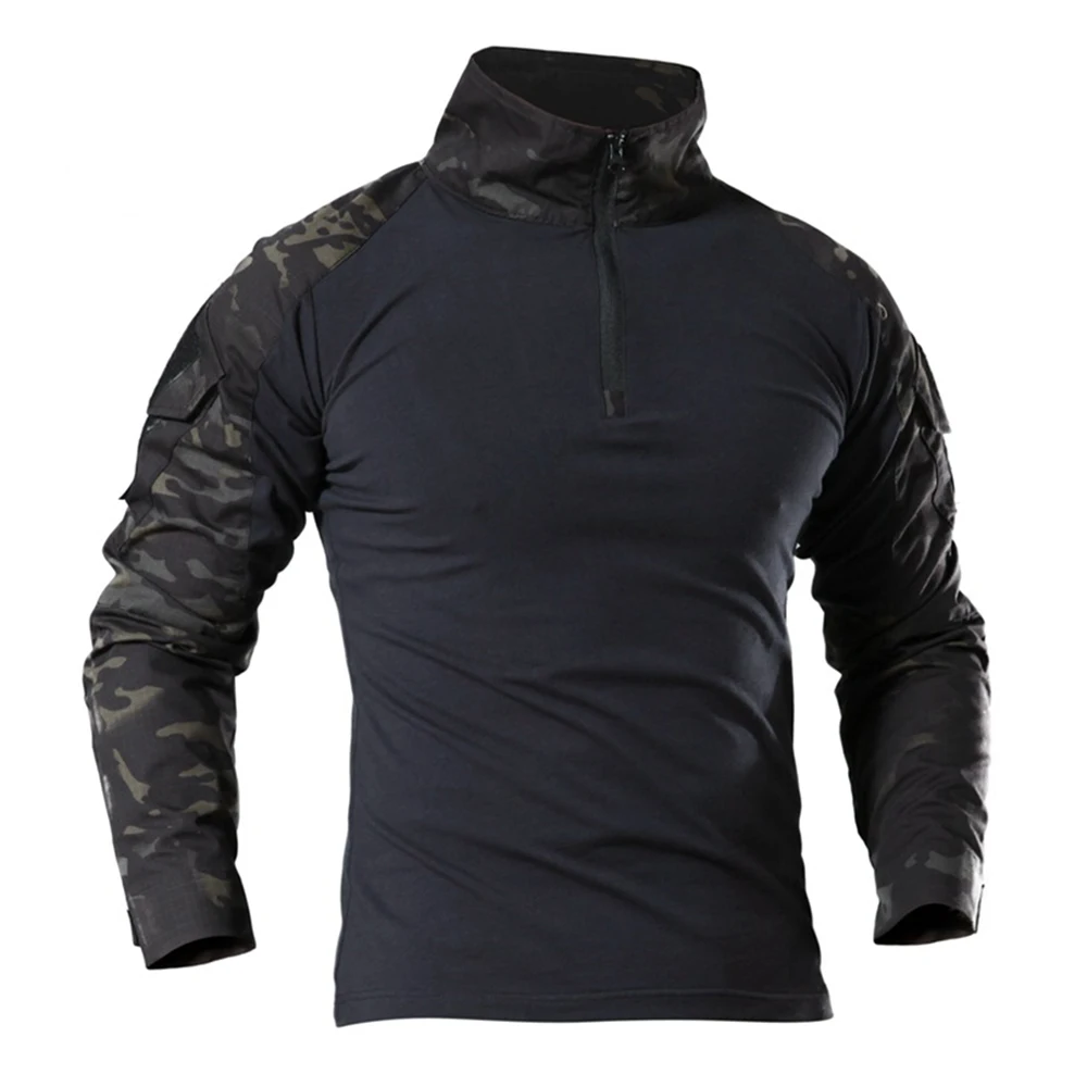 

Men's Outdoor Tactical Hiking Military T-ShirtsArmy Camouflage Long Sleeve Hunting Climbing Male Shirt Breathable Sport Clothes