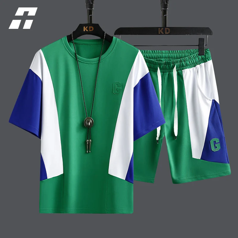 

Summer Tracksuit T-Shirt Set New Fashion Man Tops Sportswear Men Sets Short Outfits Male Causal O-neck Hip Hop Harajuku Clothes