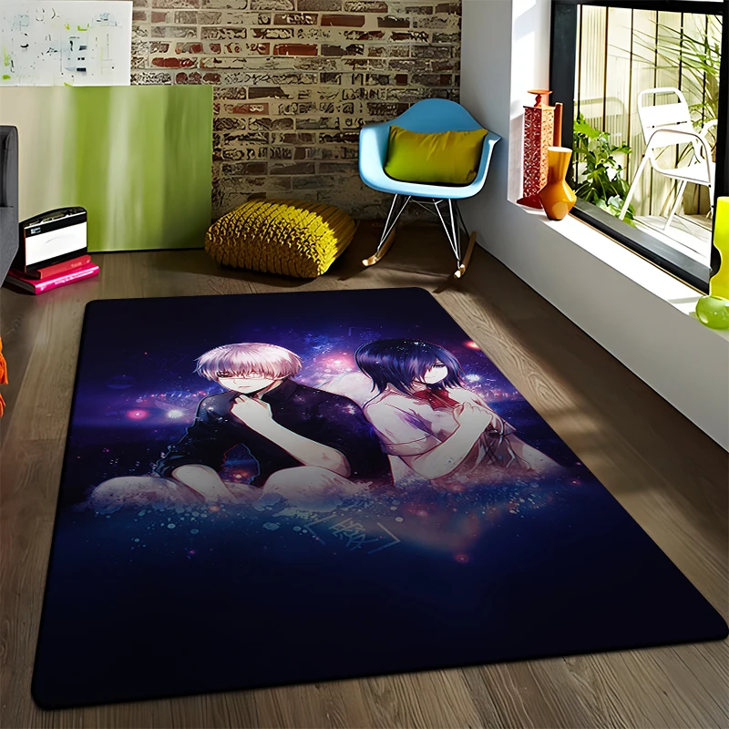 Hot Anime Tokyo Ghoul 3D Printed Carpet for Living Room Non-Slip Area Rug Bedroom Bedside Modern Home Decoration Floor Yoga Mat