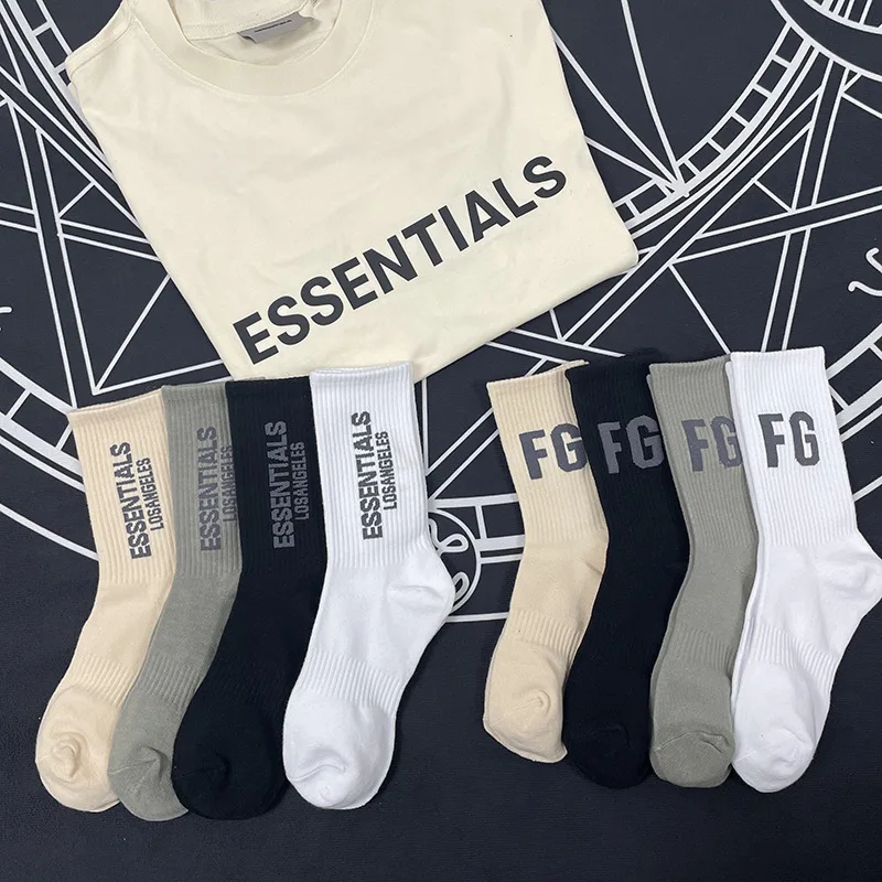 

Unisex Essentials Socks 4 Pairs Fashion Los Angeles Essentials Sports Socks Four Seasons General Breathable Socks Antibacterial