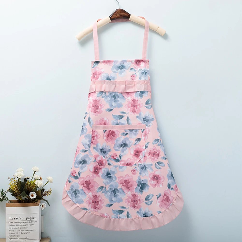 

1 Pcs Apron With Kitchen Cooking Pocket Waterproof Grease Proofing For Woman Housework Kitchen Cooking BBQ Cleaning