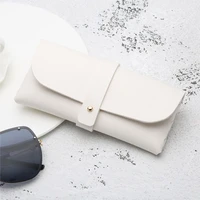 2022 new gm glasses case pu leather soft bag trend portable sunglasses case buckle case travel storage sunglasses bag organizer