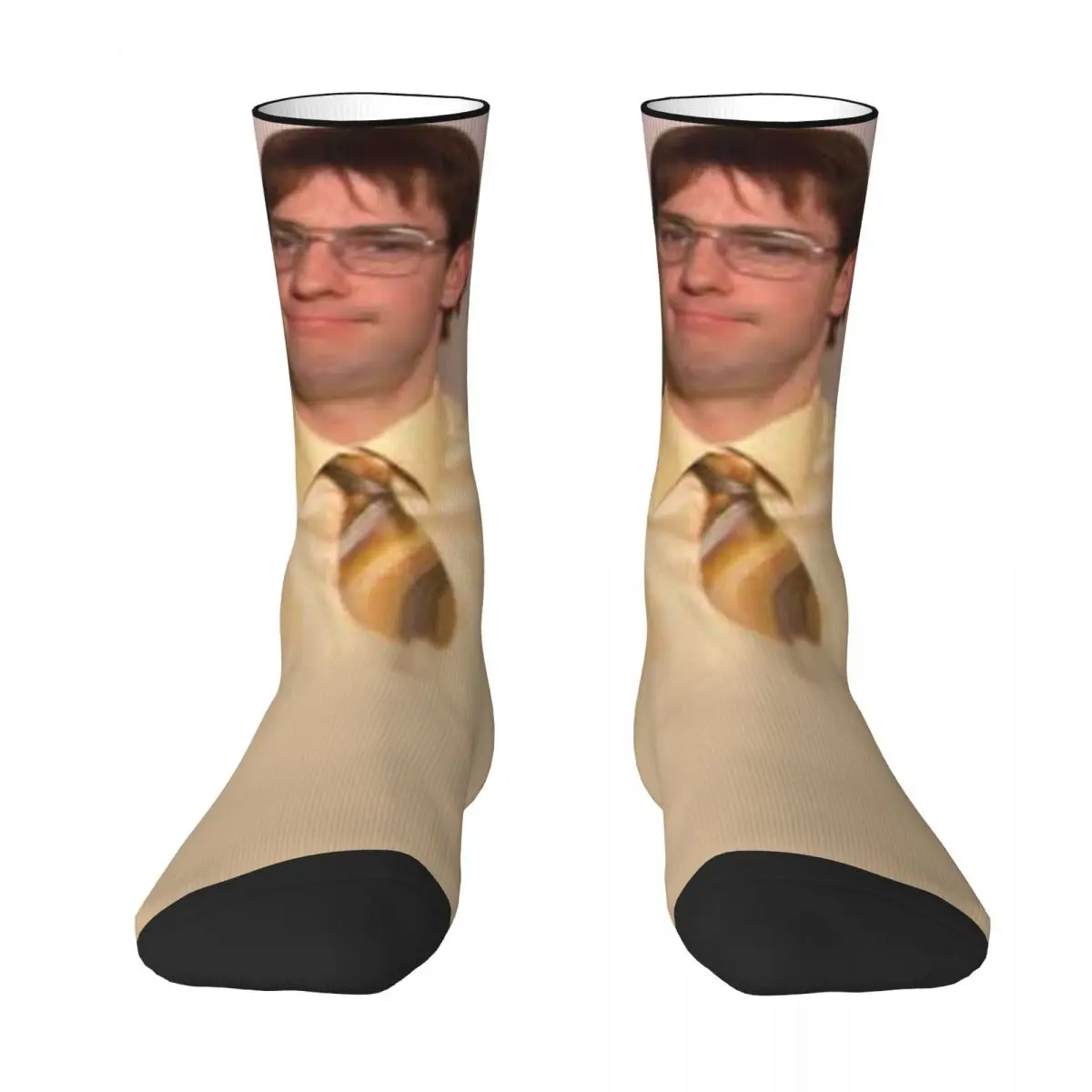 

Jim Halpert Socks Dwight Schrute The Office Dunder Mifflin Jim Prank Socks All Season Long Socks for Unisex Christmas Gifts