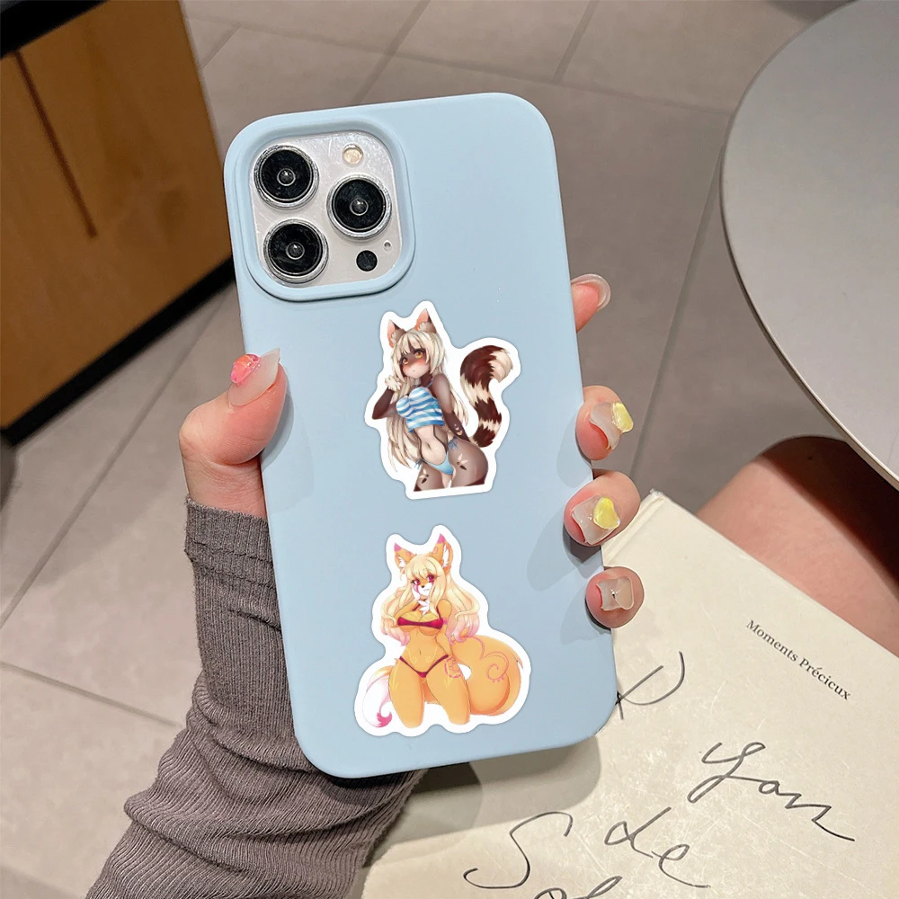 10/30/60 шт. аниме Секс Пушистая Девушка мультяшные наклейки Хентай Вайфу Наклейки