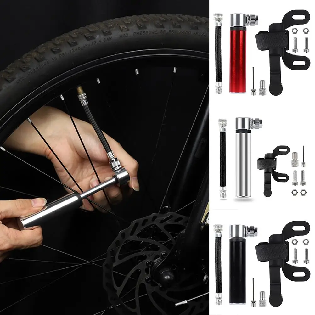 Alloy Mini Pump For Bike Bicycle Rear Suspension Inflator Portable Aluminum Bicycle Accessories Mtb High Pressure Pump P9C6