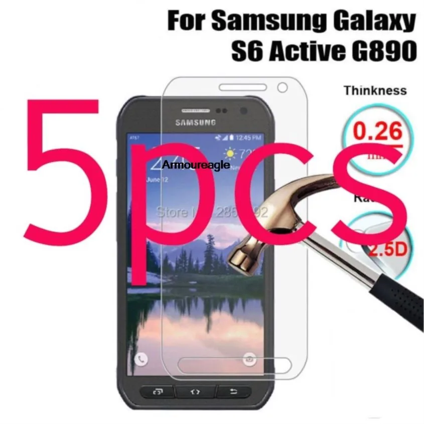 

5 шт., защитное закаленное стекло 0,26 мм для samsung galaxy s6 active g890